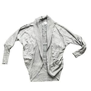 Wilfred Aritzia Womens Size Small Marled Gray Studded Open Cardigan Sweater